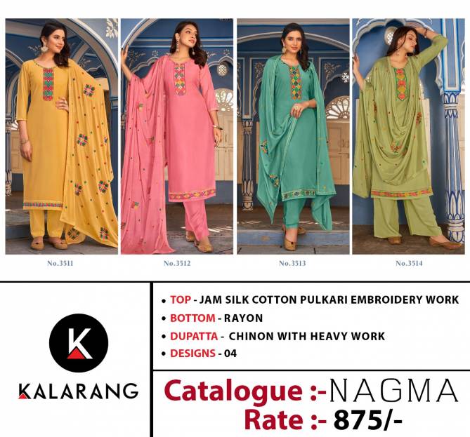 Kalarang Nagma New Designer Fancy Wear Latest Dress Material Collection
